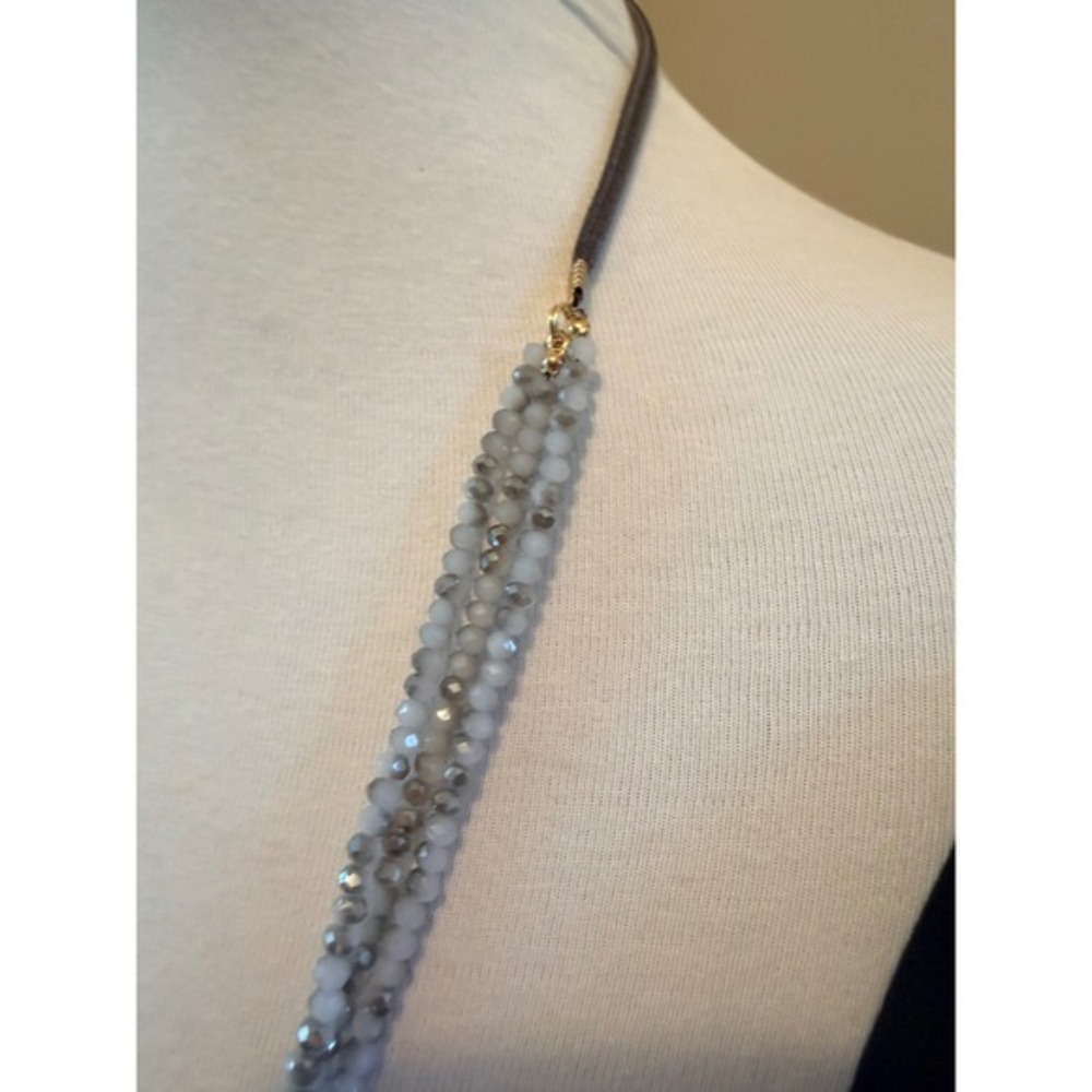 Marlyn Schiff Lavender Combo Multi Strand Beaded Necklace OS - Picture 2 of 14